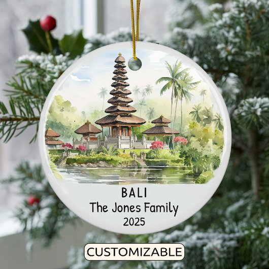 Gepersonaliseerde Bali Ornament, Oceanië Keramisch Ornament