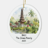 Gepersonaliseerde Bali Ornament, Oceanië Keramisch Ornament (Links)