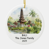 Gepersonaliseerde Bali Ornament, Oceanië Keramisch Ornament (Voorkant)