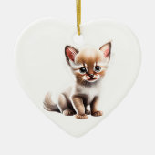Gepersonaliseerde Balinese Kitten Keramisch Ornament (Voorkant)