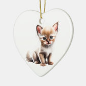 Gepersonaliseerde Balinese Kitten Keramisch Ornament (Links)