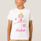 Gepersonaliseerde Ballerina A T-shirt (Voorkant)
