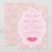 Gepersonaliseerde Ballerina Baby shower uitnodigin Kaart (Voorkant / Achterkant)