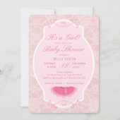 Gepersonaliseerde Ballerina Baby shower uitnodigin Kaart (Voorkant)