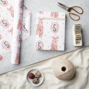 Gepersonaliseerde Ballerina Ballet Dancer Pink Cadeaupapier