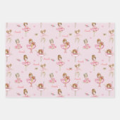 Gepersonaliseerde Ballerina Ballet Naam Kleiner Af Inpakpapier Vel (Voorkant 3)