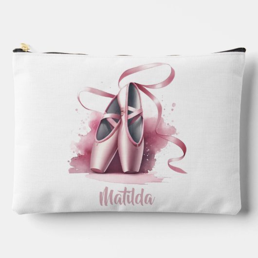 Gepersonaliseerde Ballerina Ballet Schoenen Make-u Etui (Voorkant)
