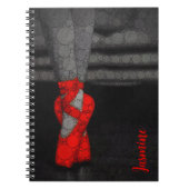 Gepersonaliseerde Ballerina Ballet schoenen Notitieboek (Voorkant)