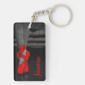 Gepersonaliseerde Ballerina Ballet schoenen Sleutelhanger (achterkant)