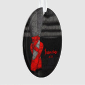 Gepersonaliseerde Ballerina Balletschoenen Kerstmi Ornament (voorkant)