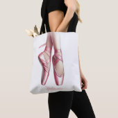 Gepersonaliseerde Ballerina Balletschoenen Tote Bag (Dichtbij)
