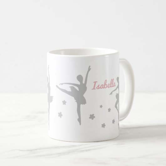 Gepersonaliseerde Ballerina Dancer Gift Mok (Voorkant rechts)