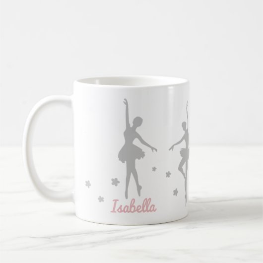 Gepersonaliseerde Ballerina Dancer Gift Mok (Links)