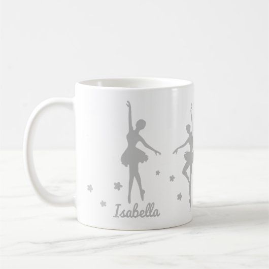 Gepersonaliseerde Ballerina Dancer Gift Mok (Links)