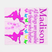  GEPERSONALISEERDE BALLERINA DEKEN (Voorkant (Horizontaal))