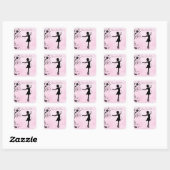 Gepersonaliseerde Ballerina en Bloemen Stickers (Vel)