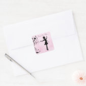 Gepersonaliseerde Ballerina en Bloemen Stickers (Envelop)