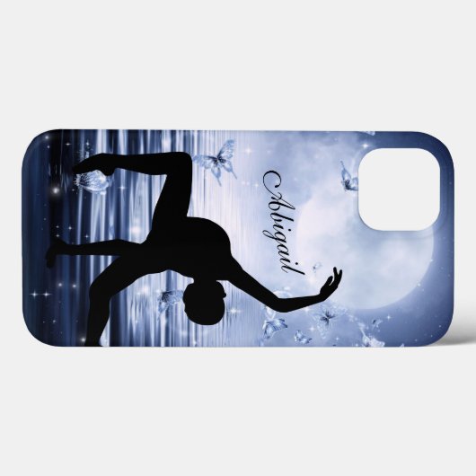 Gepersonaliseerde Ballerina Full Moon en Butterfli Case-Mate iPhone Case (Achterkant (horizontaal))
