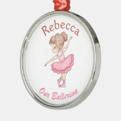 Gepersonaliseerde ballerina Gift, aangepaste balle Metalen Ornament (Links)