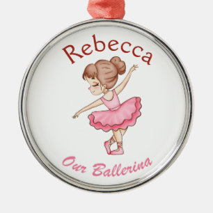 Gepersonaliseerde ballerina Gift, aangepaste balle Metalen Ornament