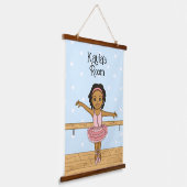 Gepersonaliseerde Ballerina Girl's Room Sign Hangi Hangend Wandkleed (Gebogen)