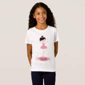 Gepersonaliseerde Ballerina Girls T-Shirt (Voorkant volledig)