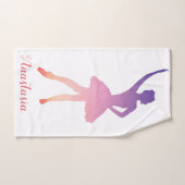 Gepersonaliseerde ballerina in een modern geometri handdoek (Handdoek)