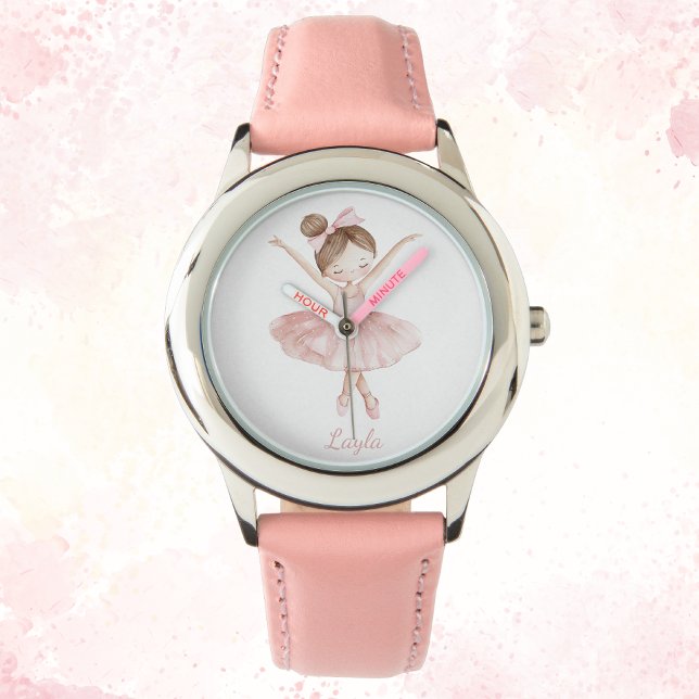 Gepersonaliseerde Ballerina Kinderhorloge Horloge (Creator heeft geüpload)