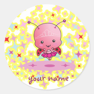 Gepersonaliseerde Ballerina Ladybug Sticker