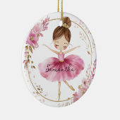 Gepersonaliseerde Ballerina Meisje Keramisch Ornament (Rechts)