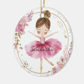 Gepersonaliseerde Ballerina Meisje Keramisch Ornament (Links)