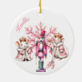 Gepersonaliseerde Ballerina Notenkraker Suite Kara Keramisch Ornament (Achterkant)