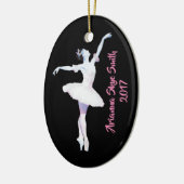 Gepersonaliseerde Ballerina Ornament, Gift for Dan Keramisch Ornament (Links)