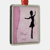 Gepersonaliseerde Ballerina Silhouette Ornament (Rechts)
