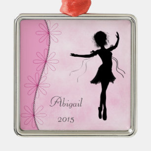 Gepersonaliseerde Ballerina Silhouette Ornament