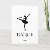 Gepersonaliseerde Ballerina Sophisticated Ballet D Kaart (Achterkant)