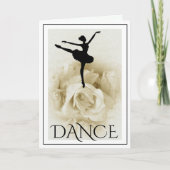 Gepersonaliseerde Ballerina Sophisticated Ballet D Kaart (Voorkant)
