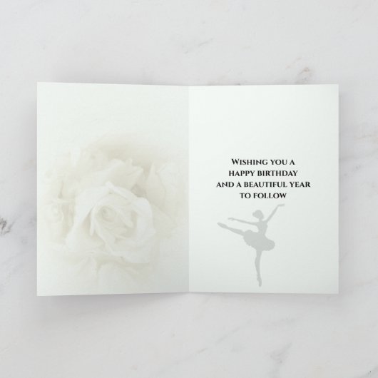 Gepersonaliseerde Ballerina Sophisticated Ballet D Kaart (Binnen)