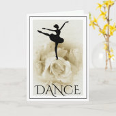 Gepersonaliseerde Ballerina Sophisticated Ballet D Kaart (Gele Bloem)