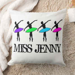 Gepersonaliseerde Ballet Ballerina Dance Teacher P Kussen