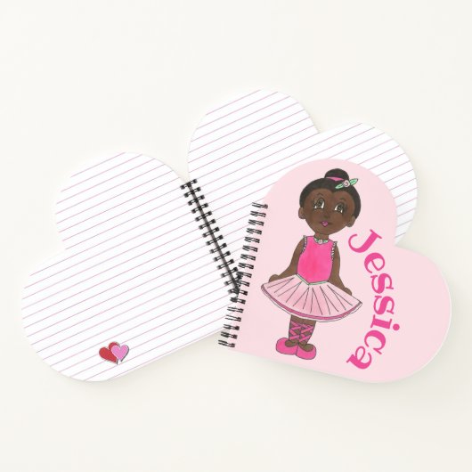 Gepersonaliseerde ballet Ballerina Dance Teacher P Notitieboek (Binnen)