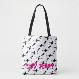 Gepersonaliseerde ballet Ballerina Pointe Dance Te Tote Bag