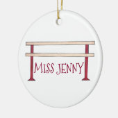 Gepersonaliseerde Ballet Barre Ballerina Dance Tea Keramisch Ornament (Links)