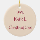 Gepersonaliseerde Ballet Barre Ballerina Dance Tea Keramisch Ornament (Achterkant)