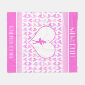 Gepersonaliseerde Ballet Dancer Roze Waterverf Hoo Fleece Deken (Voorkant (Horizontaal))