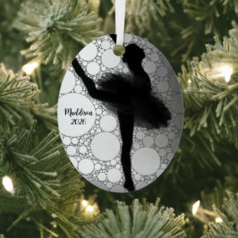 Gepersonaliseerde Ballet Dancing Ballerina Kerstmi Metalen Ornament