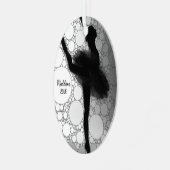 Gepersonaliseerde Ballet Dancing Ballerina Kerstmi Metalen Ornament (Voorkant links)