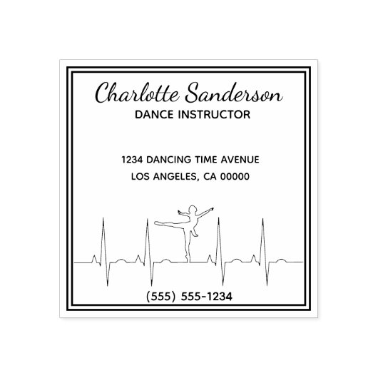 Gepersonaliseerde Ballet Dans Choreograaf Instruct Rubberstempel (Afrduk)