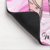 Gepersonaliseerde ballet Slippers Roze en witte ma Muismat (Hoek)