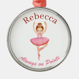 Gepersonaliseerde Balletdans, Aangepaste Roze Tutu Metalen Ornament